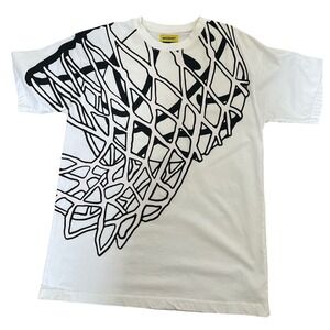 Market x Smiley Basketball Net Graphic T-Shirt Mens Large White Streetwear Tee